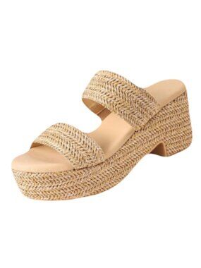 NWT North Oak Espadrilles Platform Wedge Sandals Size 7 Women's